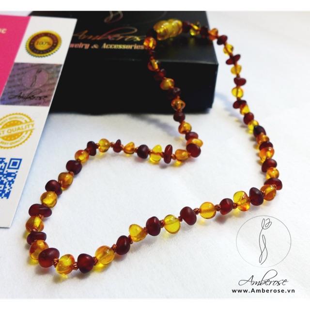 Vòng cổ amber mẫu đặc biệt size 34cm