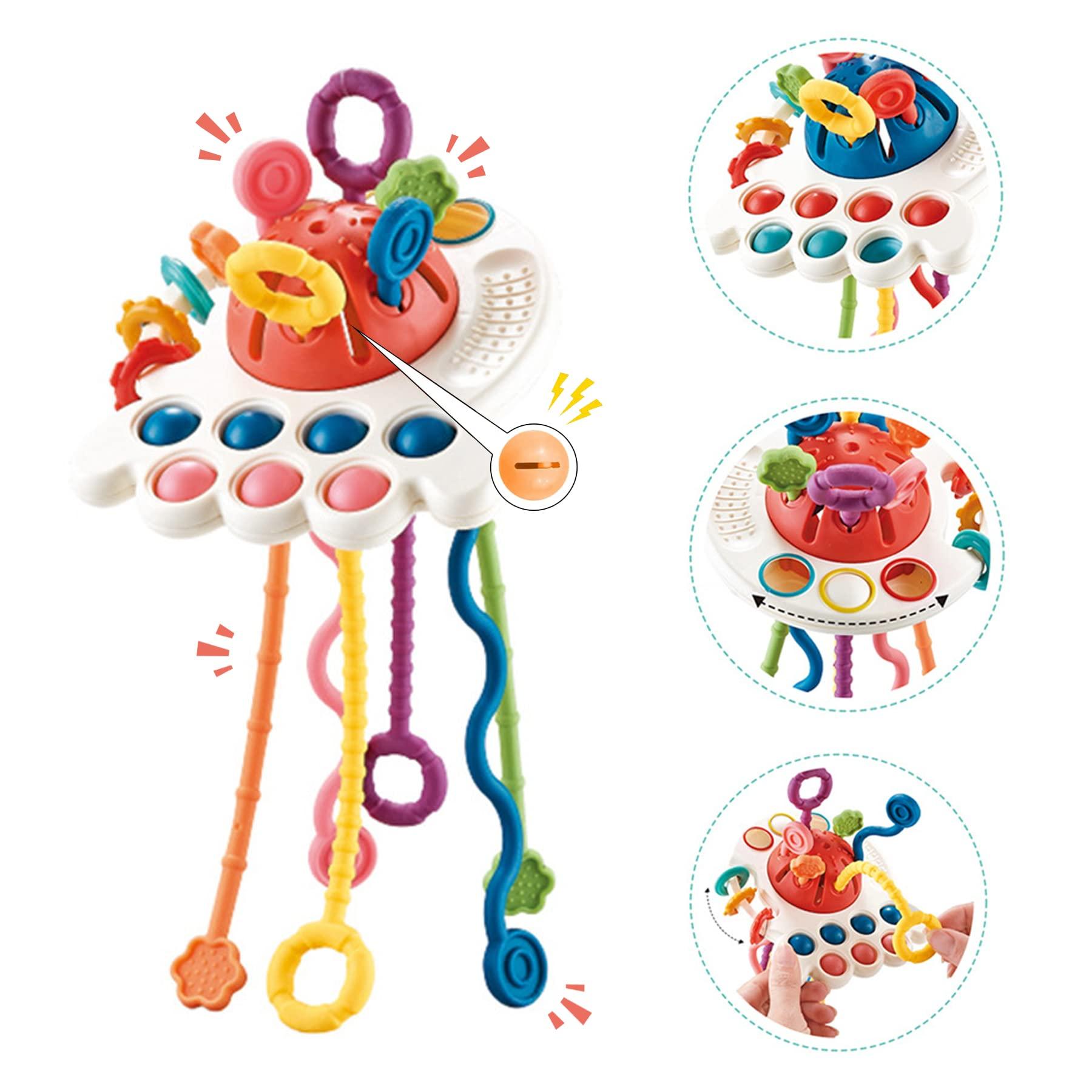 Đồ chơi cảm giác của em bé, dây răng đồ chơi trong thức ăn silicone cho em bé chất lượng, động cơ tốt, đồ chơi du lịch, đồ chơi giáo dục cho 1 đến 3 cô gái trẻ
