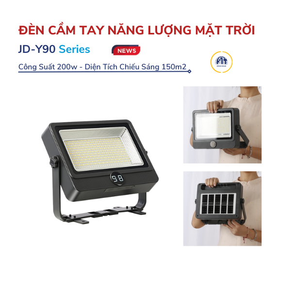 Đèn cầm tay năng lượng mặt trời công suất 150W - 200W JD-Y70/ JD-Y90
