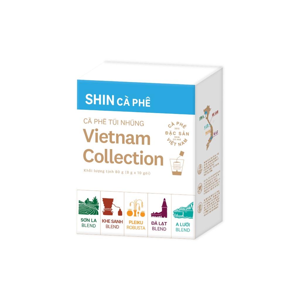 SHIN Cà Phê - Việt Nam Collection Bộ sưu tập cà phê túi nhúng vùng miền 10 túi