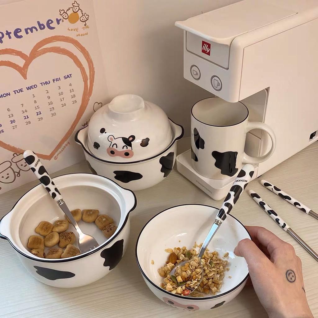 Bộ bát/tô úp hình bò sữa
