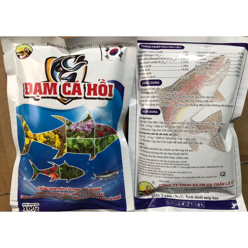 Đạm cá hồi dùng cho cây kiểng hoa hồng,mai, rau củ quả
