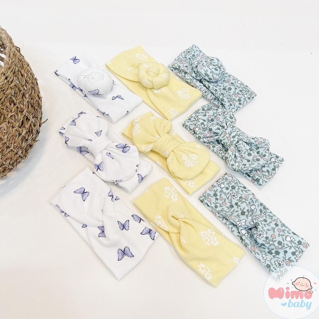 Hình ảnh Băng đô bản to nơ tròn cho bé - vải thoáng khí mềm mại Mimo Baby BD04