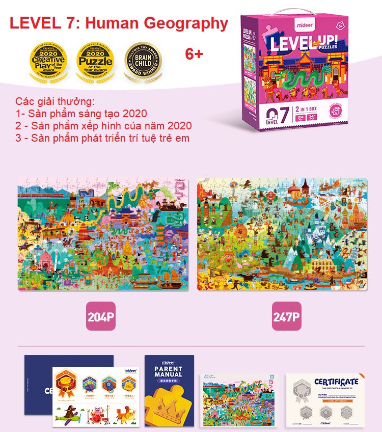 MẪU MỚI - GIÁ TỐT - Bộ xếp hình nhiều cấp độ LEVEL UP 7 cấp độ