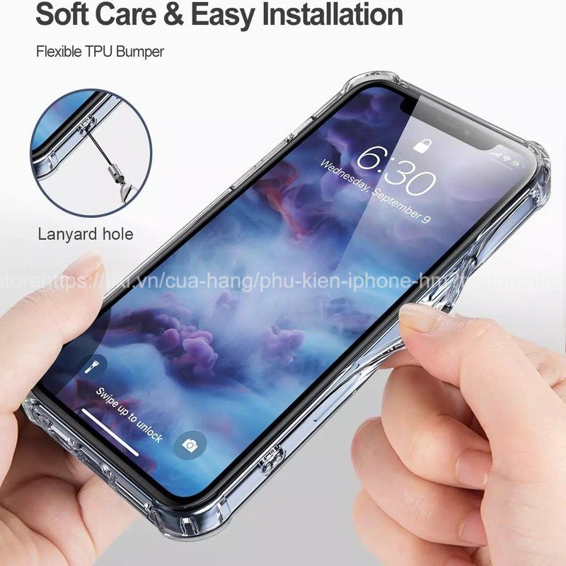 Ốp lưng trong suốt chống va đập dành cho iphone 6/6plus/6s/6splus/7/7plus/8/8plus/x/xr/xs/11/12/13/pro/max/plus/promax