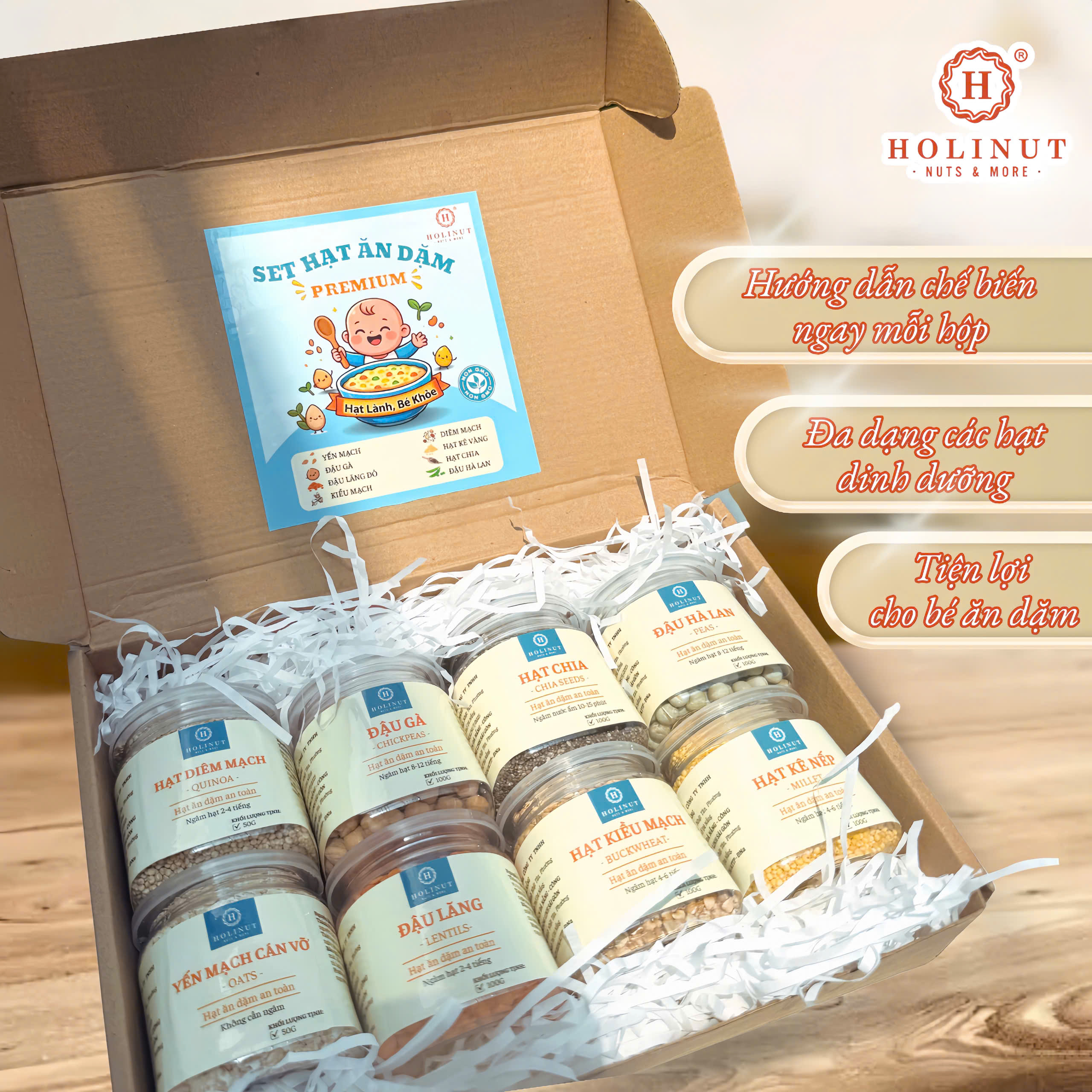 Set ăn dặm cho bé tiện lợi, đa dạng dinh dưỡng - Thương hiệu HOLINUT
