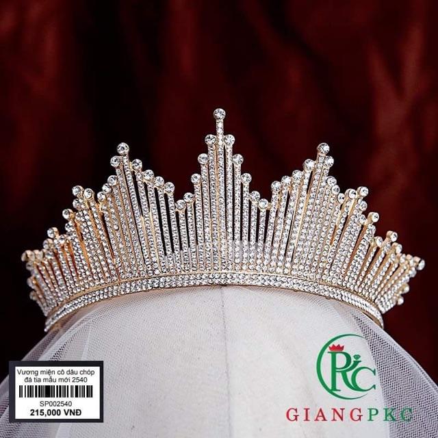 Vương miện cô dâu phụ kiện cưới Giang Sp002540