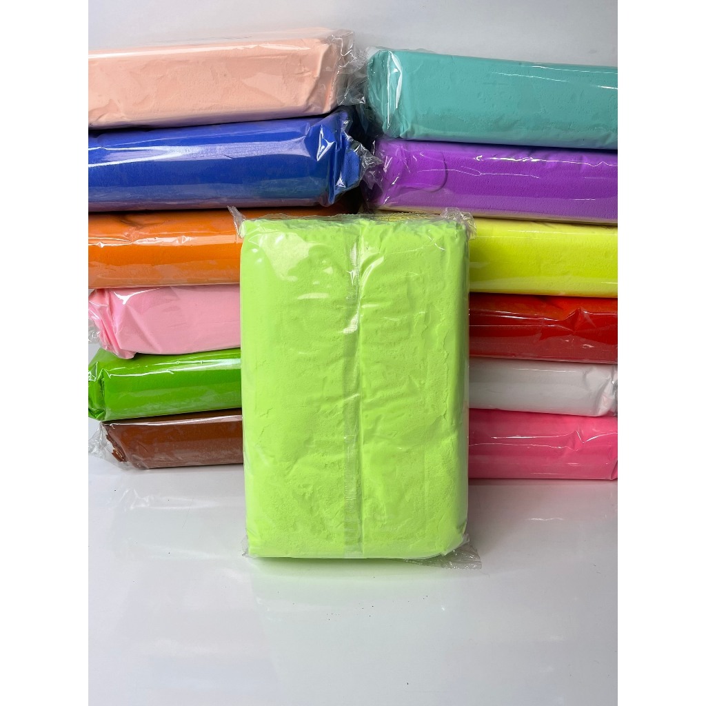 Đất sét đất nặn giá sỉ siêu nhẹ tự khô 500gr Full màu, đồ làm handmade/slime/DIY đồ chơi cho bé B195