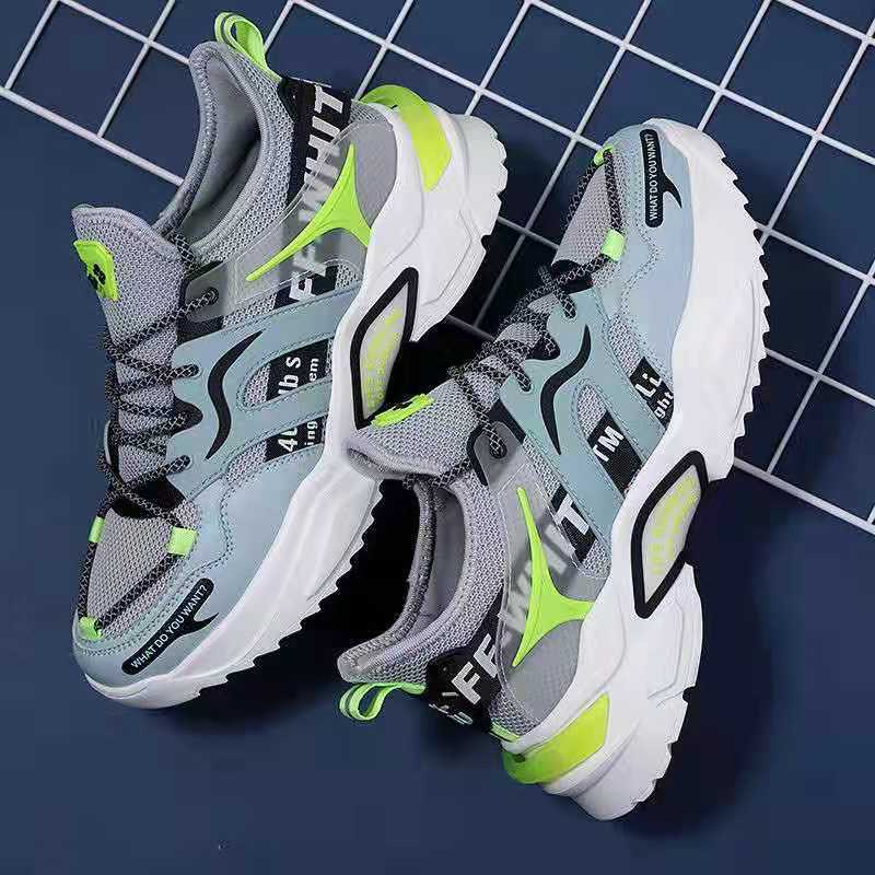 Giày Thể Thao Nam AZARA- Sneaker Màu Xám - Đen, Giúp Tăng Chiều Cao, Đế Chống Sốc, Êm Chân - G5266