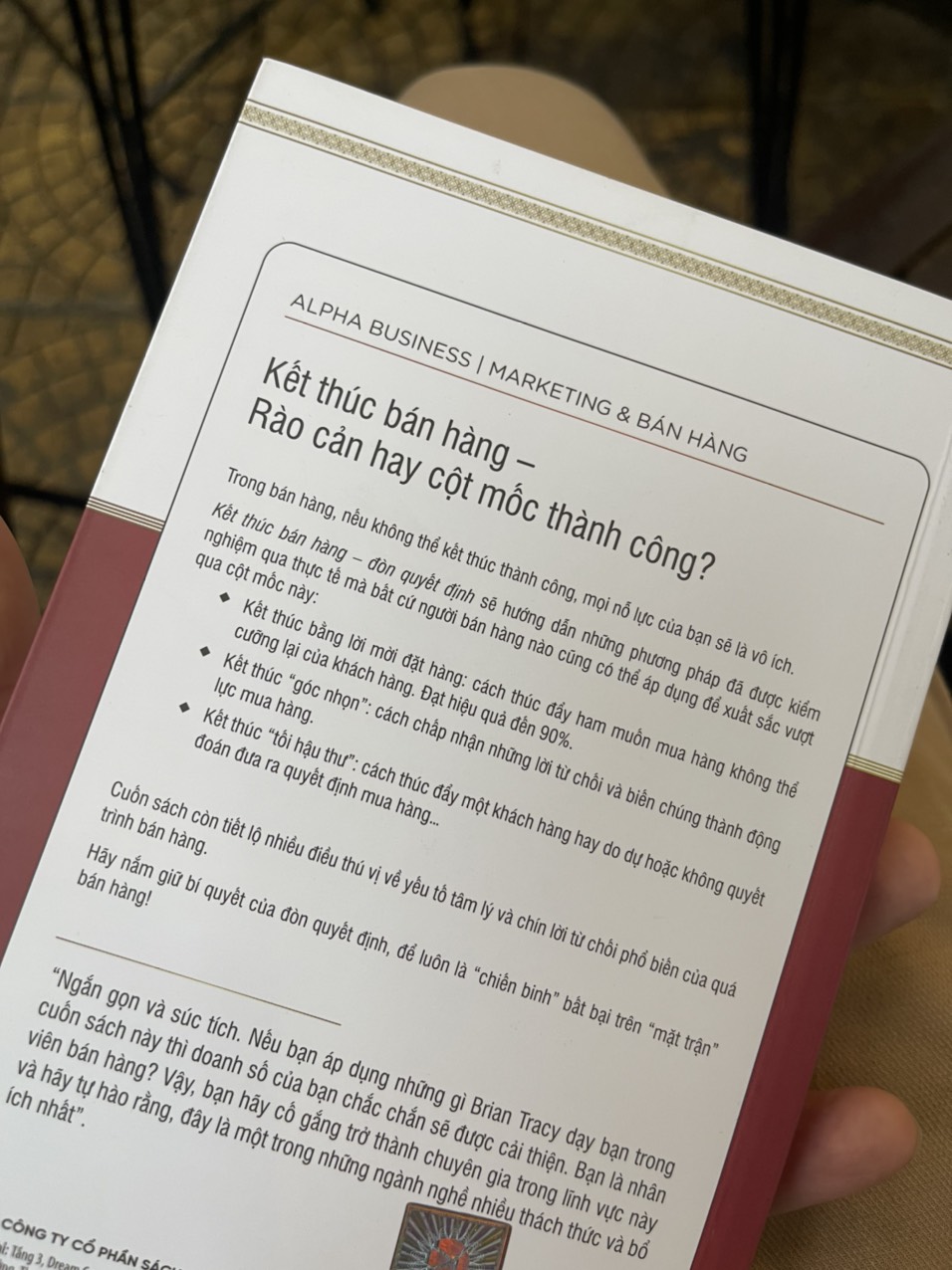KẾT THÚC BÁN HÀNG ĐÒN QUYẾT ĐỊNH – Brian Tracy -  Thanh Huyền- Thư Trang dịch - Alphabooks -Nhà Xuất Bản Công Thương