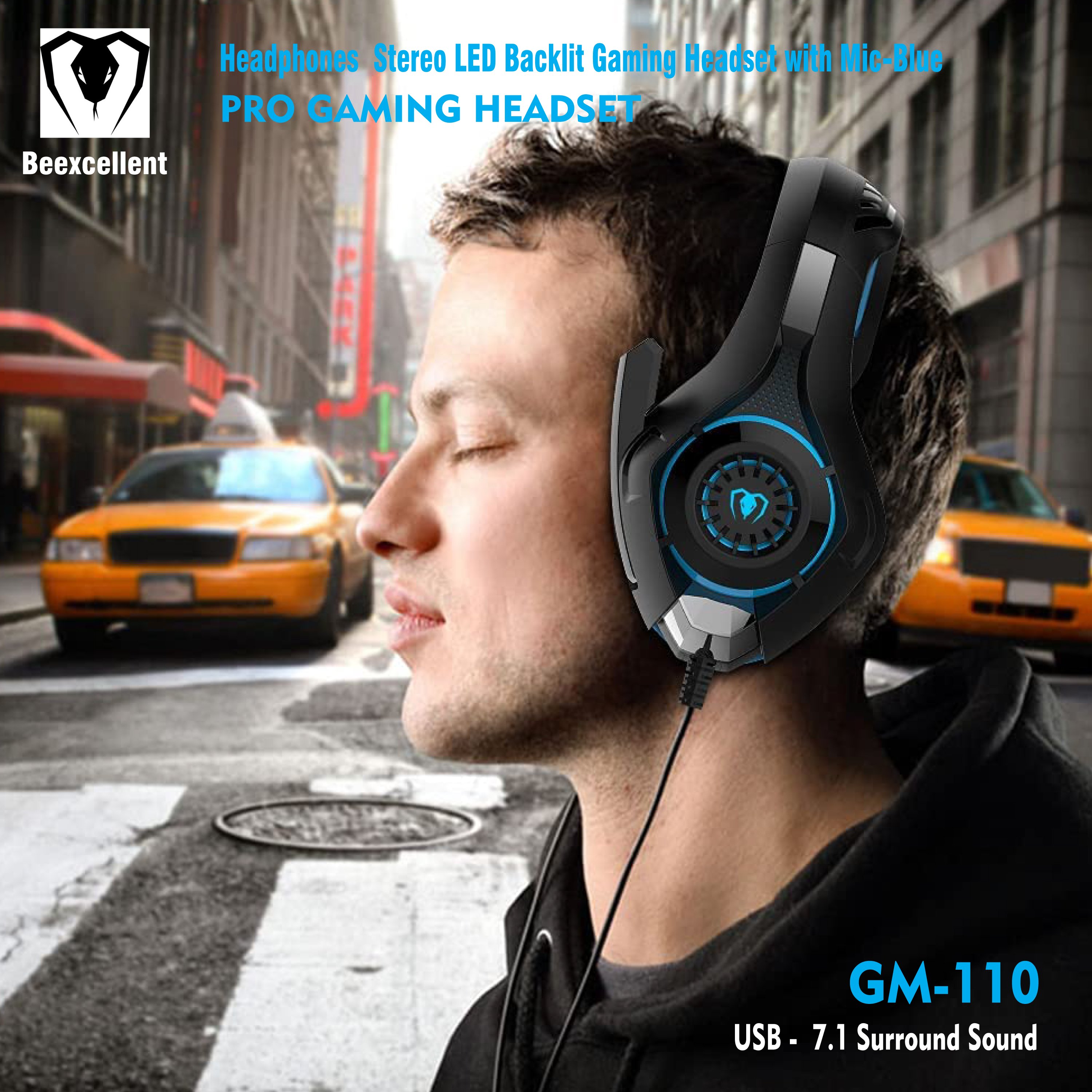 Tai Nghe Chụp Tai Beexcellent GM-110 7.1 LED Gaming - HN - HÀNG CHÍNH HÃNG