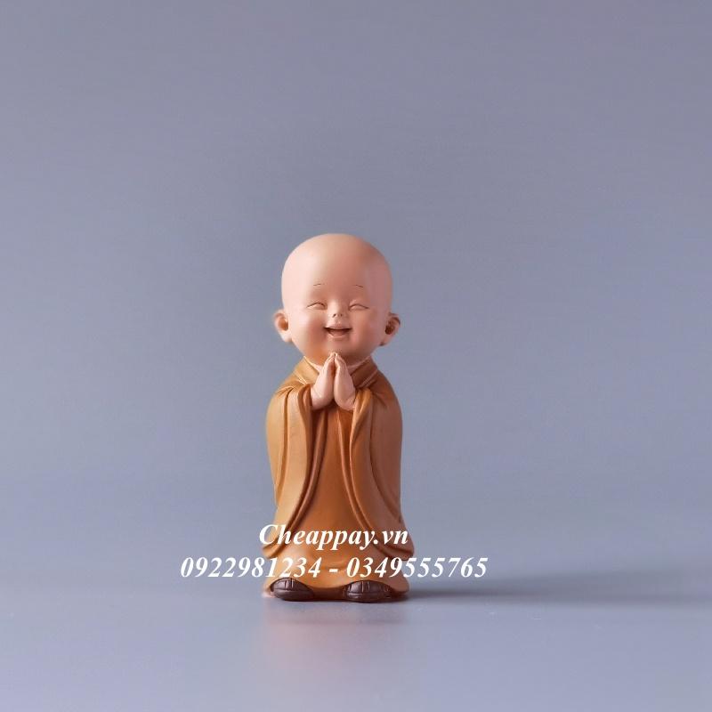 Size Đại - Bộ Tượng 3 Chú Tiểu Yêu Đời Bình An Vui Vẻ Dễ Thương