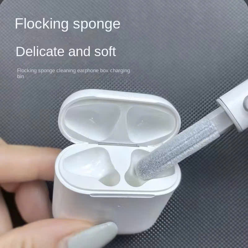 Bộ dụng cụ vệ sinh tai nghe 3 trong 1 làm sạch tai nghe, chân sạc điện thoại, laptop, máy tính, máy ảnh đa năng - Hàng chính hãng