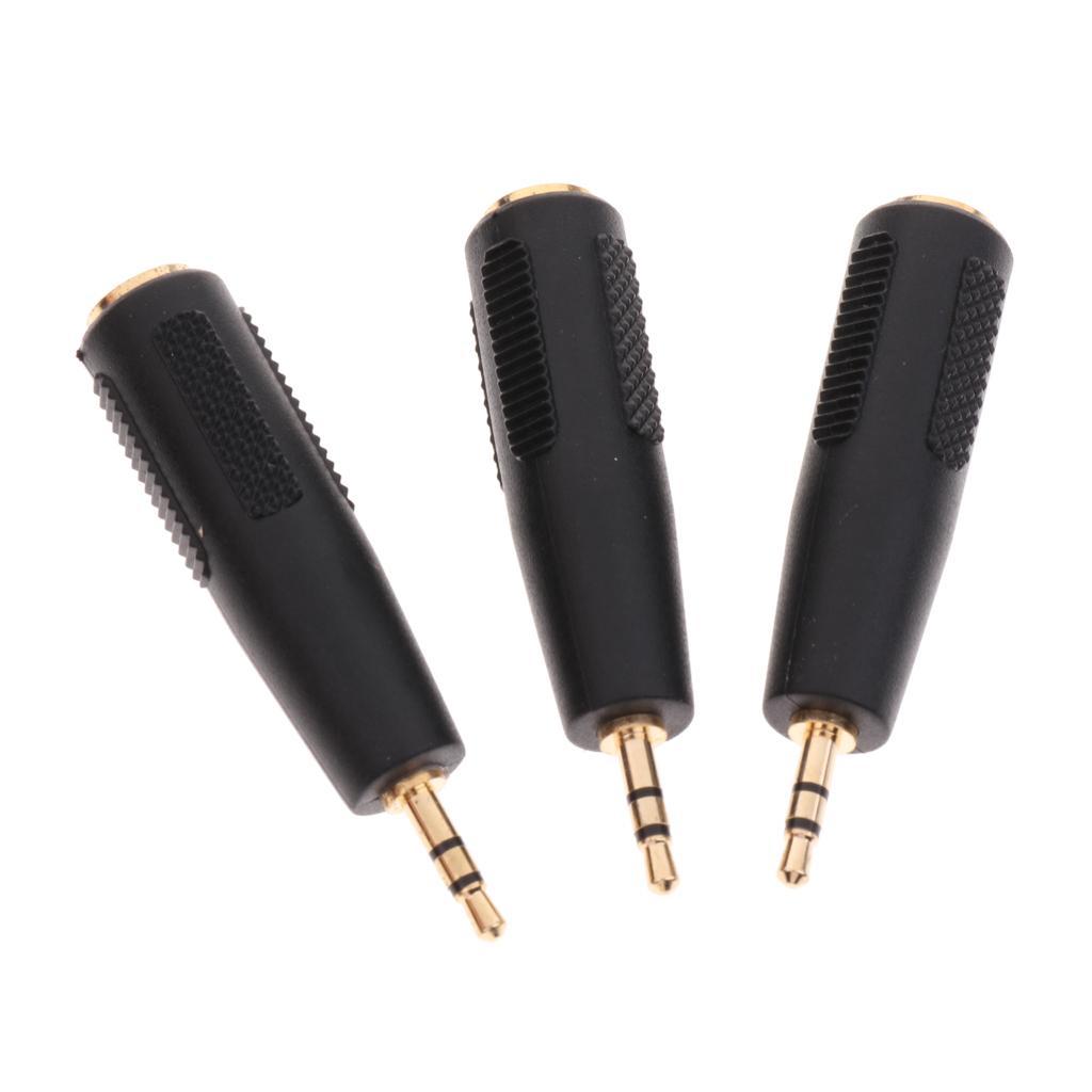 3.5mm to 2.5mm Stereo Audio Headphone Earphone   Adapter Converter Black