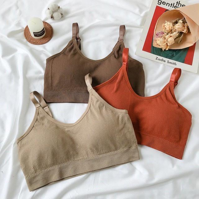 Áo Bra tập gym, tập yoga dây điều chỉnh - Áo croptop có mút ngực