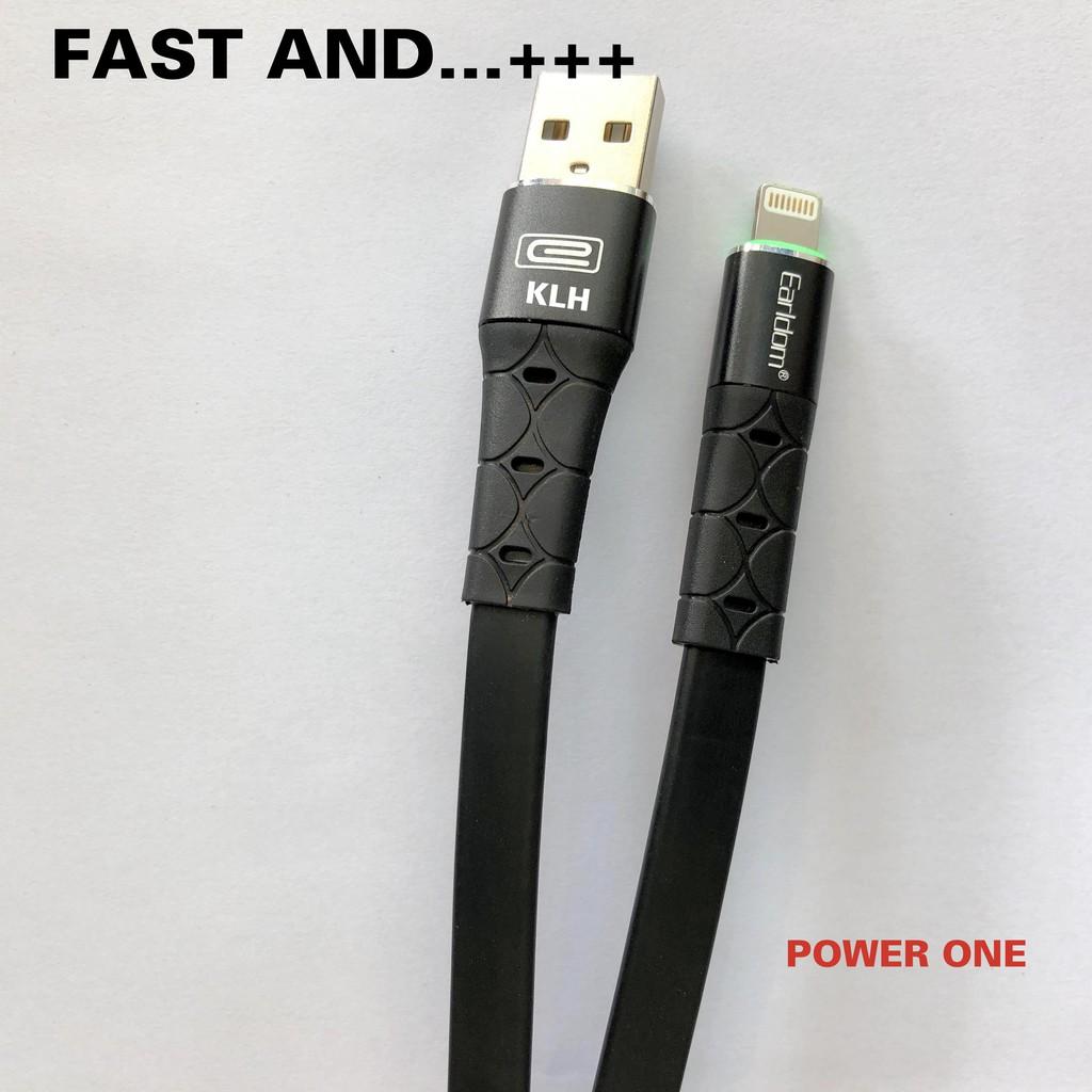 Cáp Sạc Nhanh 3A Có Đèn LED báo Earldom081 Tương thích dành cho Iphone, Samsung, Oppo, TypeC - Hàng chính hãng