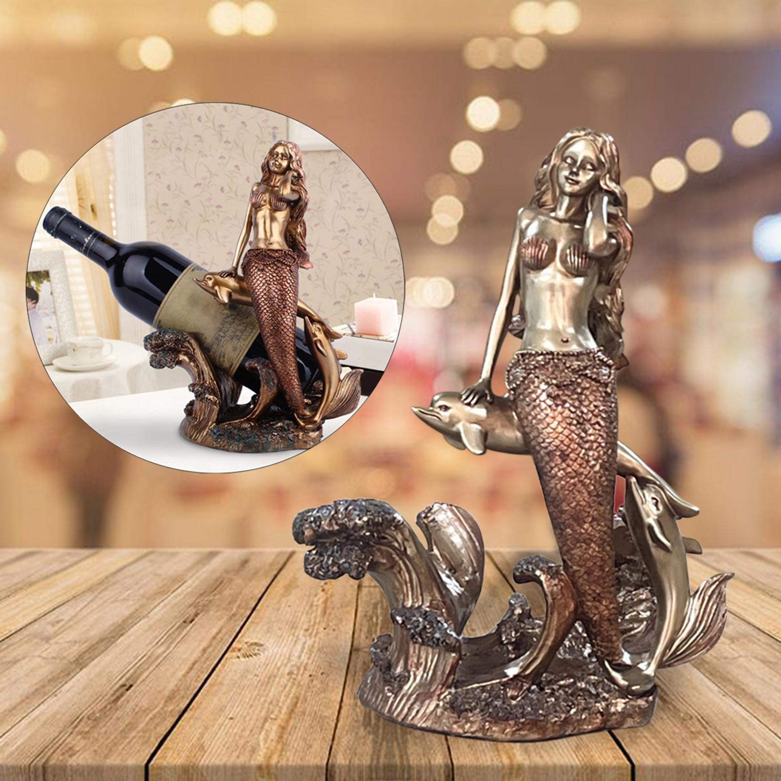 Wine Bottle Holder Stand Decorative Wine Rack & Sculpture for Wine Cabinet