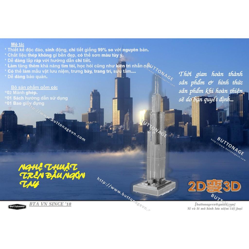Mô Hình Lắp Ráp 3d Tháp Willis - Chicago