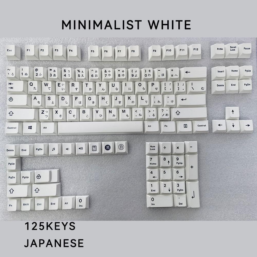 In stock /cherry profile Keycaps /Dye sublimation/ cool kids/Honor/minimalist white/pbt fabric for mechanical keyboard