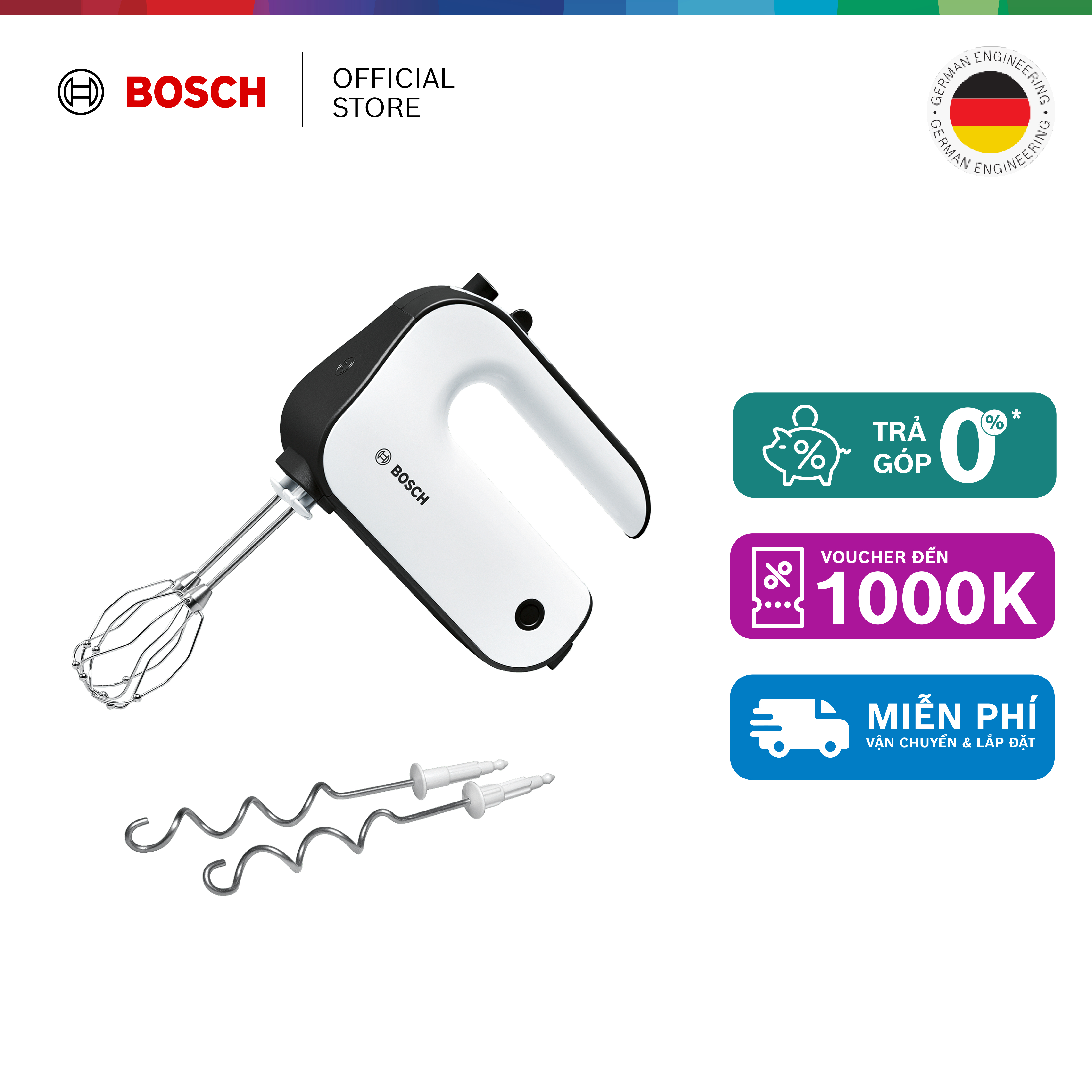 Máy đánh trứng cầm tay MFQ4020 450W 5 tốc độ - Hàng chính hãng