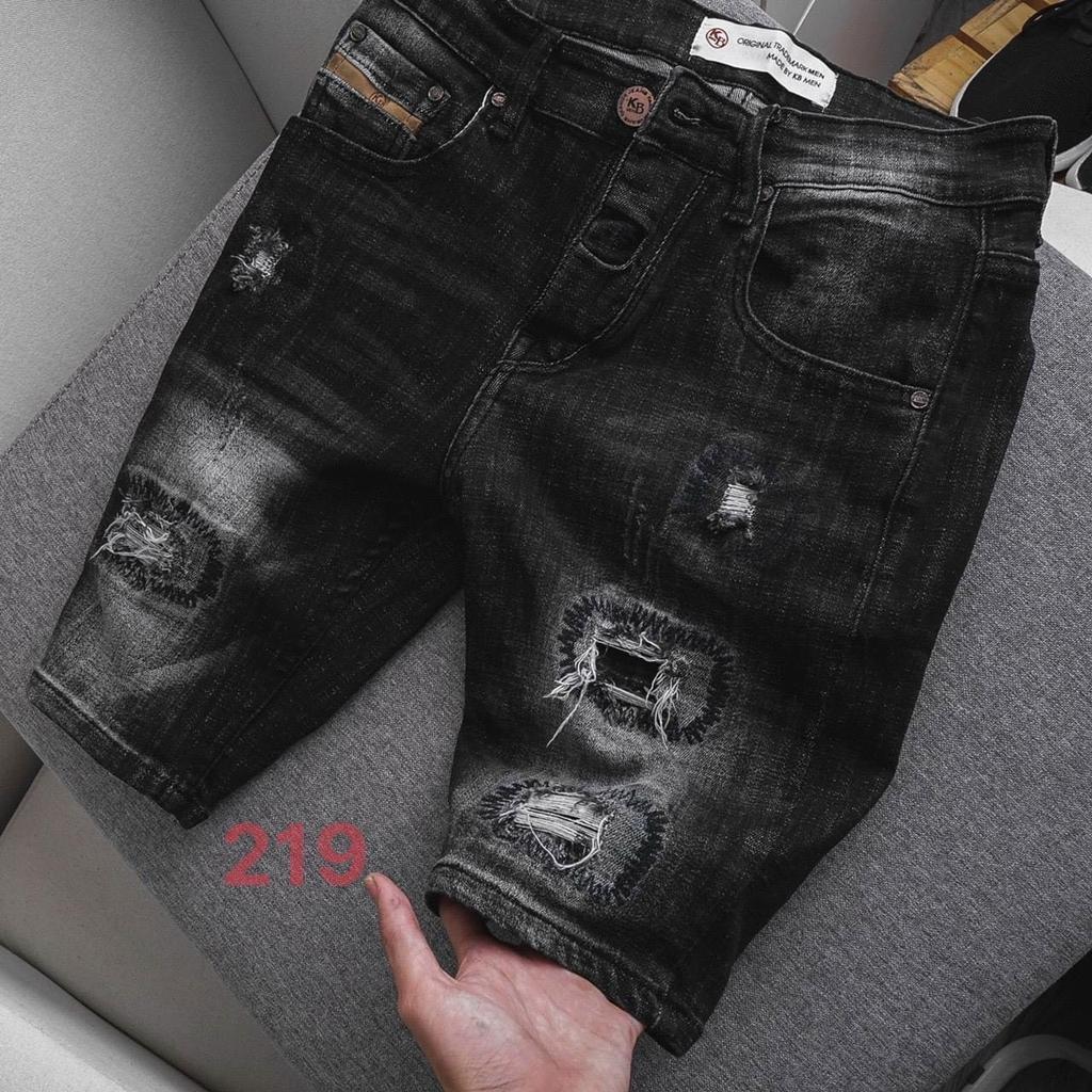 QUẦN SHORT JEAN NAM VẢI DÀY ĐẸP CO GIÃN RÁCH XƯỚC THỜI TRANG TRẺ