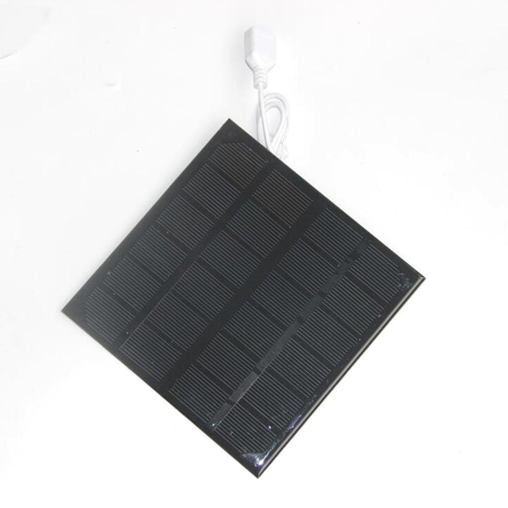 Solar Panel Power Charging External Battery Charger 6V 3W &amp; 4'' Cooling Fan