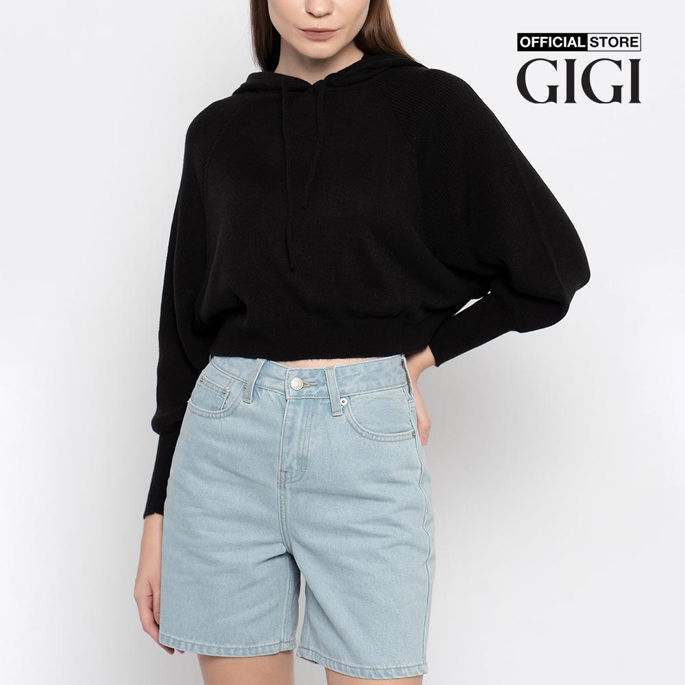 GIGI - Áo hoodie nữ tay dài phối mũ thời trang G1303K212701