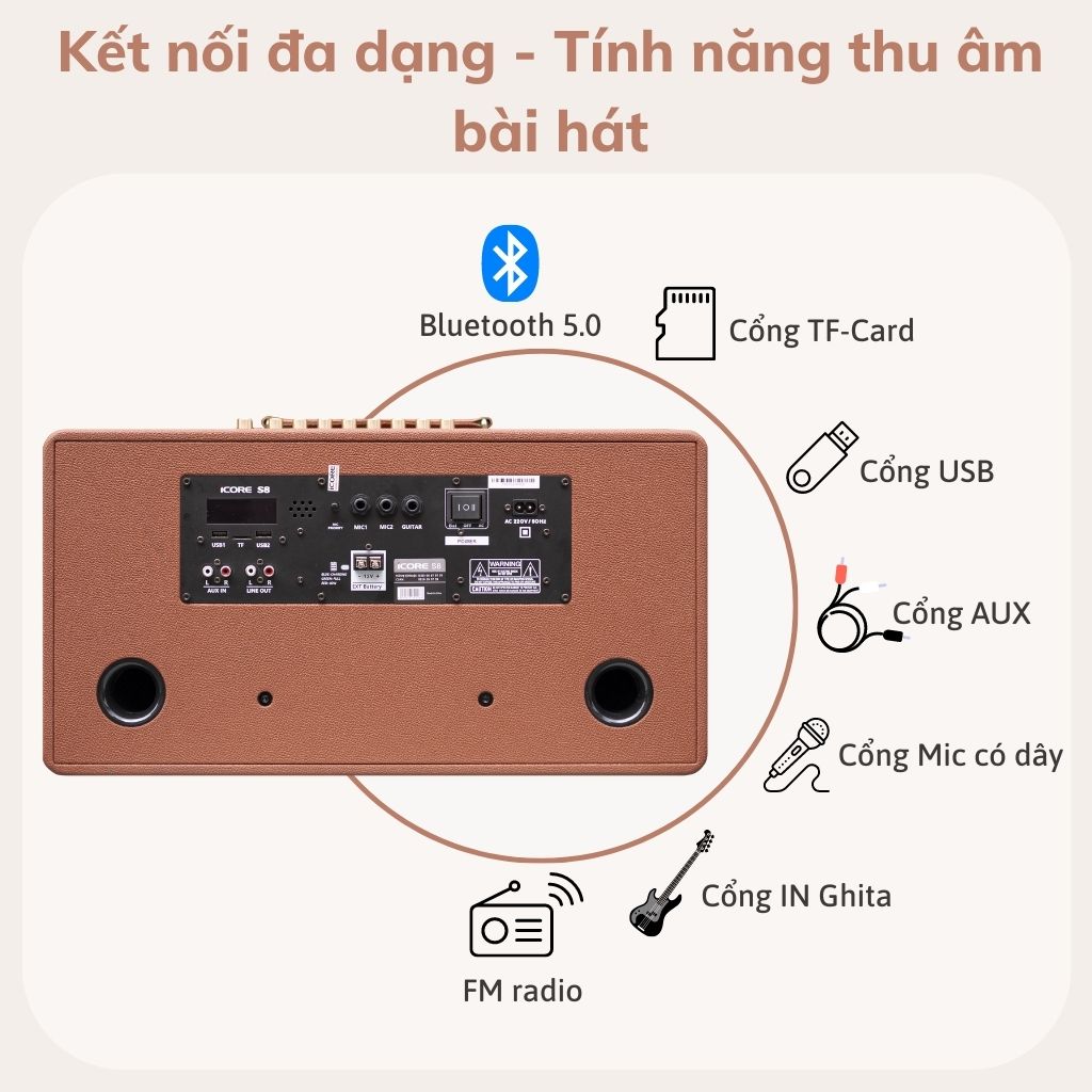 Loa Karaoke Xách Tay iCore S8 - Hàng chính hãng