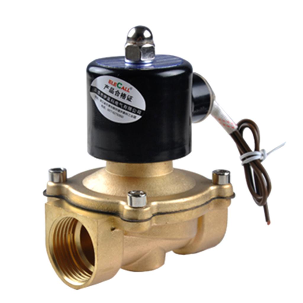 AC220V 1/2,3/4,1,1-1/4'' Inch Electric Solenoid Valve for Air Water / Replacement Brass