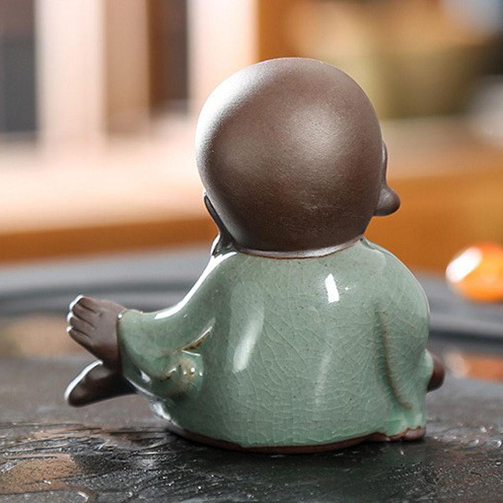 Ceramic Small  Statue Monk Figurine Tea Pet  Ornaments