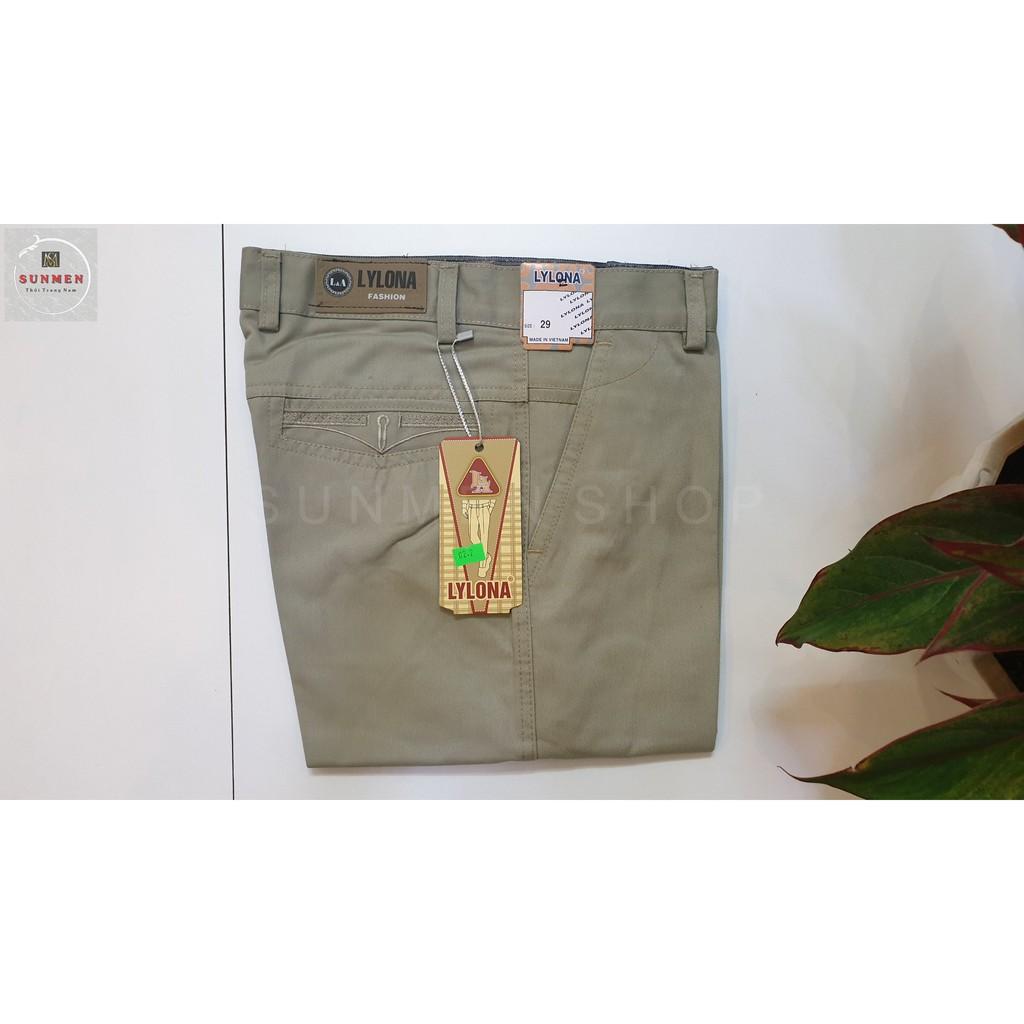 Quần Dài Kaki Nam Trung Niên Chất Dày Form Rộng Ống Suông Dành Cho Công Sở Thanh Lịch SUNMEN Size Nhỏ Từ 28 - 34