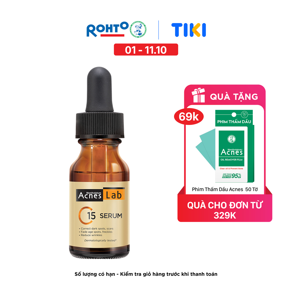 Serum C15 dưỡng sáng mờ thâm, ngăn ngừa lõa hóa Acnes Lab C15 Serum 15ml