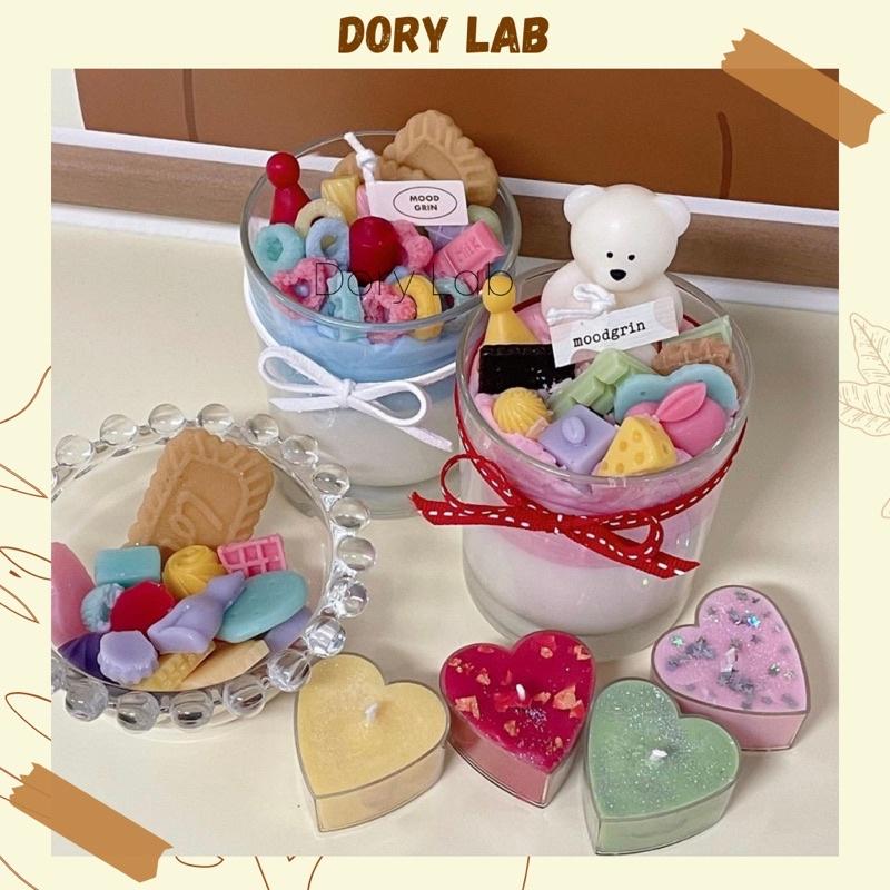 Nến Thơm Ly Topping Nhiều Màu Sắc Handmade - Dory Lab