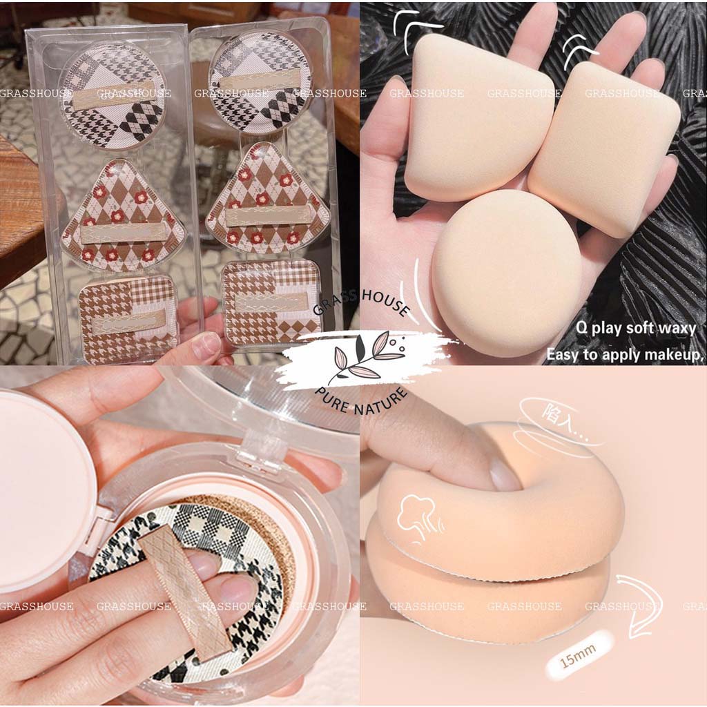 SET 3 MÚT CUSHION CAO CẤP ĐỦ KIỂU DÁNG ĐA NĂNG TIỆN LỢI