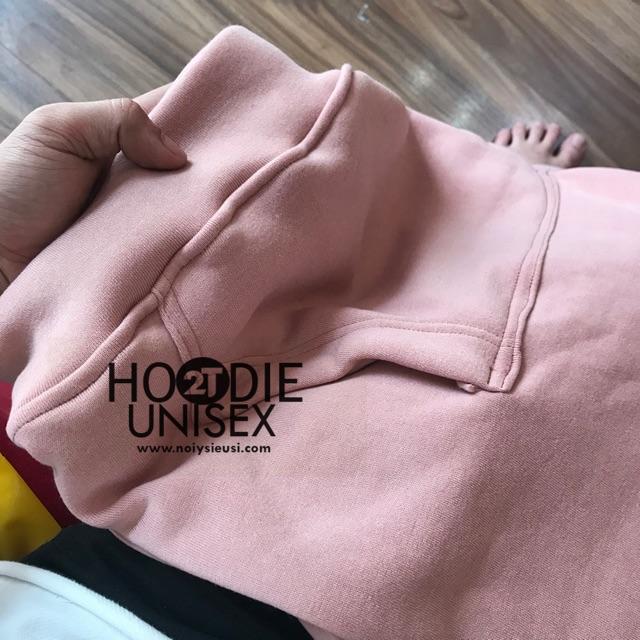 Áo Hoodie Unisex 2T Store H12 Hồng Ruốc