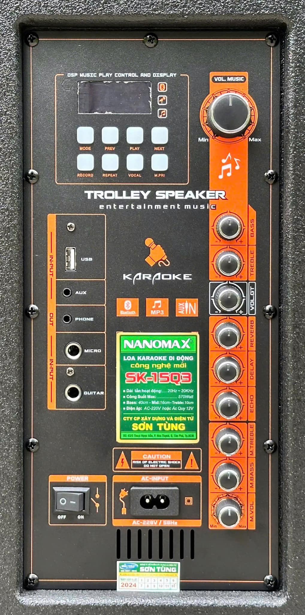 Loa Karaoke 4 tấc Nanomax SK-15Q3 570W Loa 3 đường tiếng. Hàng chính hãng