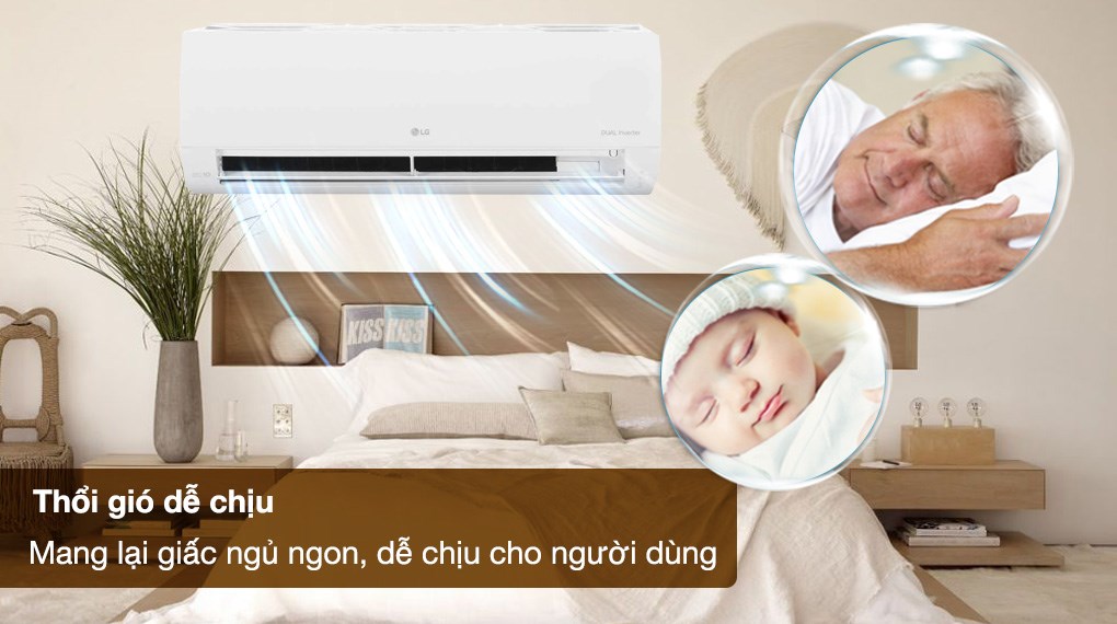 Điều hòa LG V13WIN1 1.5HP (phòng 20m²) | Điều hòa 1 chiều 12000BTU lọc bụi mịn PM2.5 | Công nghệ inverter tiết kiệm điện | Hàng chính hãng