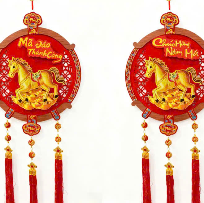 Dải Treo Liễn Treo Trang Trí Tết Cầu May Mắn, Tài Lộc Đại Cát Đại Lộc An Khang Thịnh Vượng