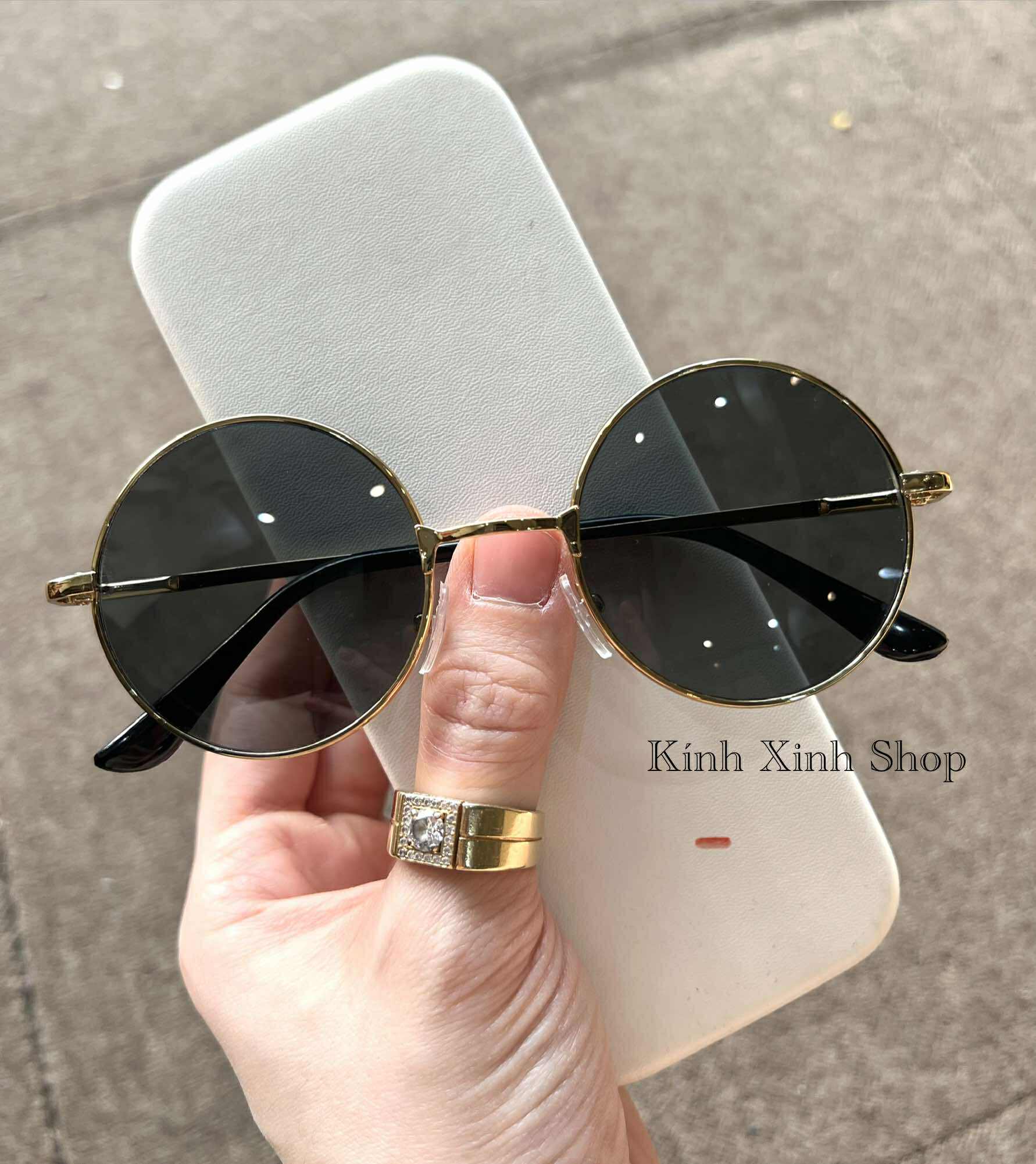 (Hàng cao cấp) Kính râm Mắt tròn xoe chống nắng cho nam nữ