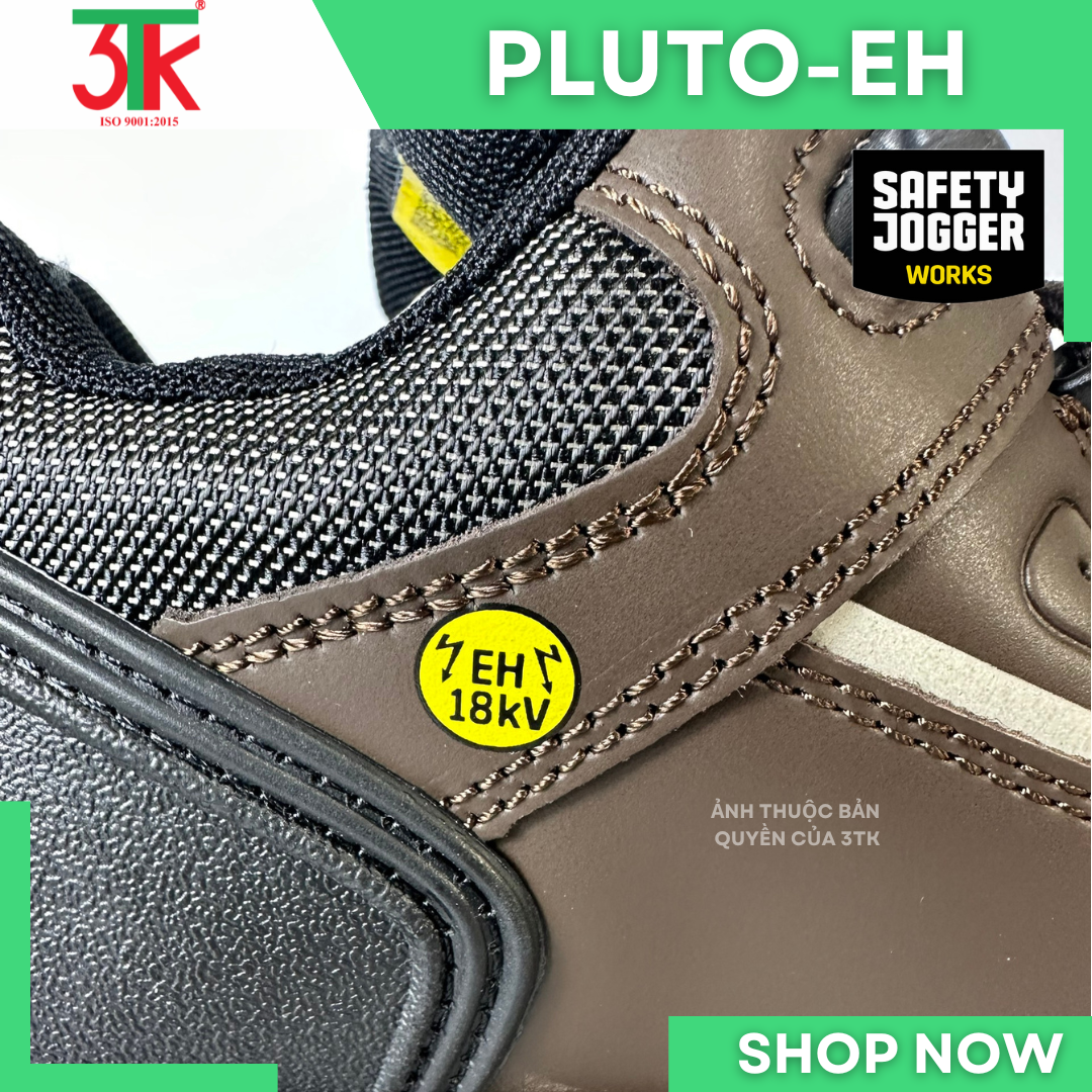 Giày Bảo Hộ Safety Jogger PLUTO EH S3 Chống đinh, Chống Dập Ngón, Chống Trơn Trượt, Chống đâm xuyên Cách điện 18kV