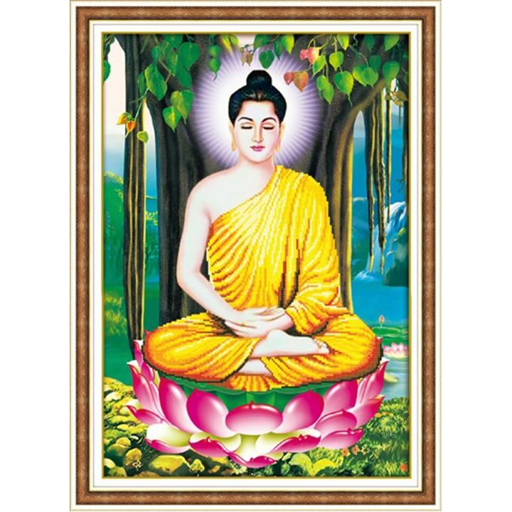 Tranh đá Phật Bổn Sư Thích Ca Mâu Ni LG1355 - kích thước: 59 * 80cm.