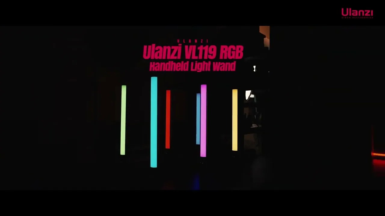 Ulanzi VL119 RGB - Đèn LED Cầm Tay, Dải Nhiệt Màu Rộng, Hỗ Trợ 20 Hiệu Ứng Cho Youtube,  Phát Trực Tiếp, Review Sản Phẩm- Hàng chính hãng