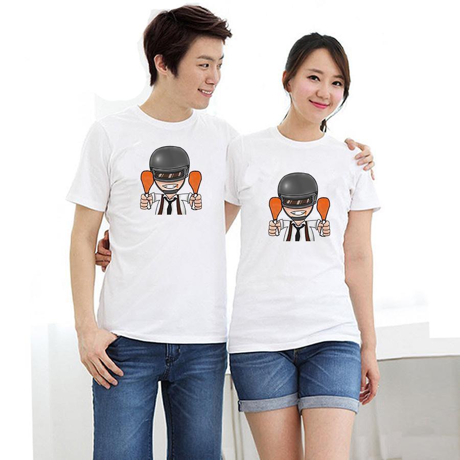 Áo thun cặp đôi in hình PUBG form rộng phong cách hàn quốc