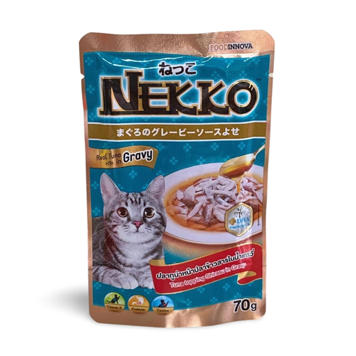 Pate Cho Mèo Nekko 70g, Pate Dạng Gói Cho Mèo, Pate Cho Mèo Thịt Thật Từ Cá Ngừ 28 Vị Hấp Dẫn