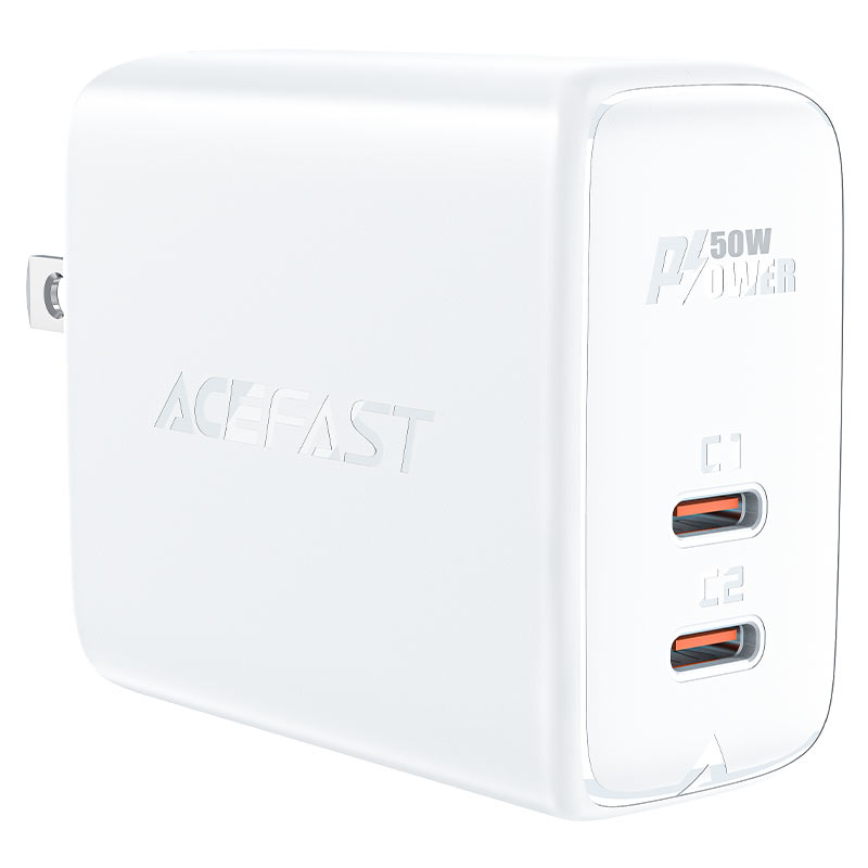 Sạc Acefast PD 50W GaN 2 cổng USB-C (US) - A31 Hàng chính hãng Acefast