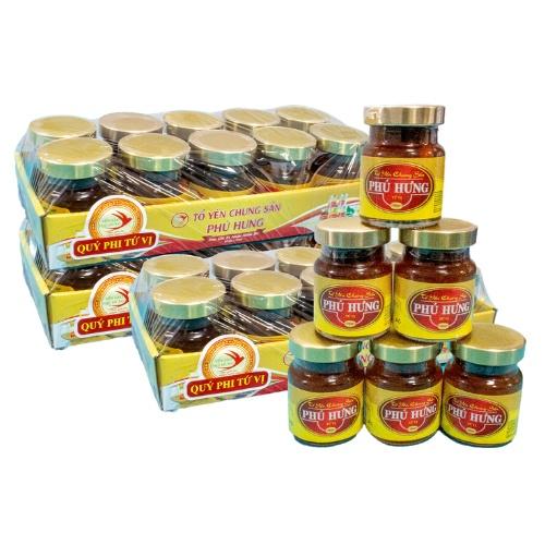 Yến tươi chưng sẵn Vị Tứ vị Thảo dược, Yến Sào Phú Hưng, vỉ 10 lọ 70ml, nguyên chất, tiện lợi, không chất bảo quản
