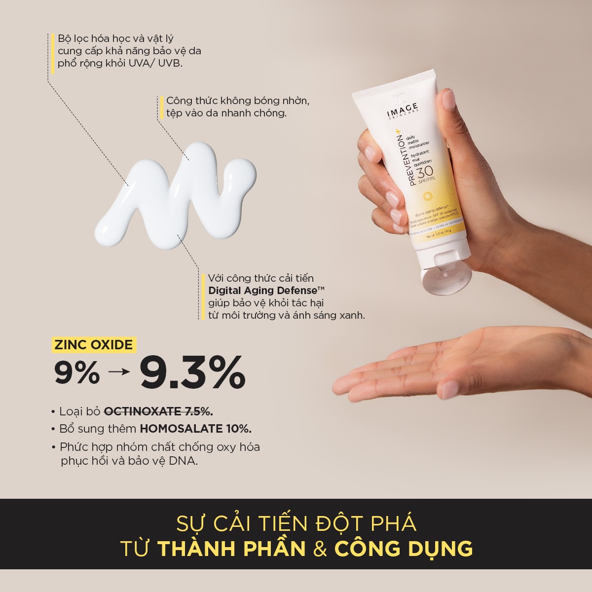 Kem chống nắng cho da dầu mụn Image Prevention Daily Matte Moisturizer SPF30+ 91g