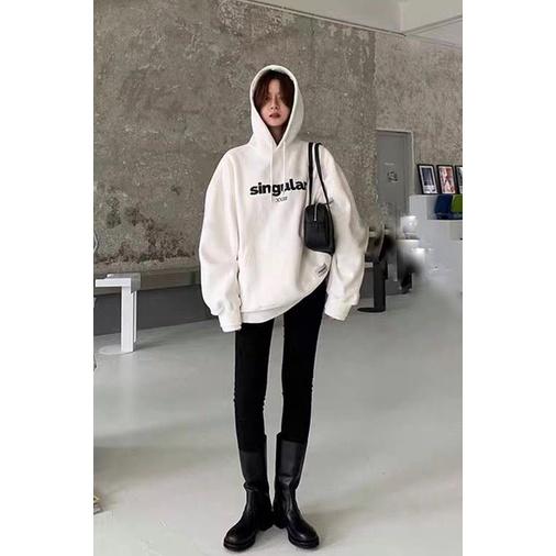 Áo khoác hoodie nỉ ngoại In Chữ Singular KNN59