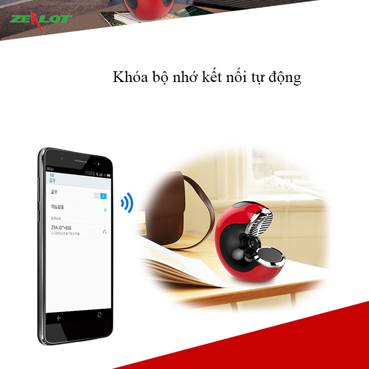 Loa bluetooth di dộng ngoài trời không dây Zealot hàng chính hãng âm thanh siêu trầm