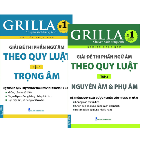 Giải Đề Thi Phần Ngữ Âm Theo Quy Luật - Tác Giả Nguyễn Ngọc Nam - Combo Tập 1: Xác Định Trọng Âm + Tập 2: Nhận dạng Nguyên & Âm Phụ Âm